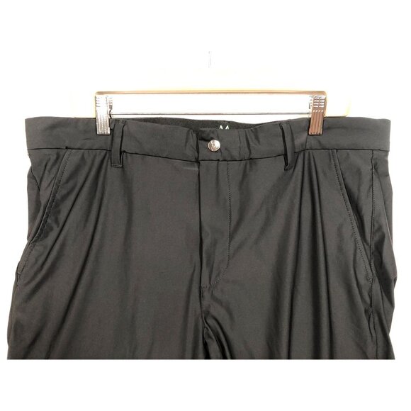 Psycho Bunny Pants Capri Cropped Black Nylon Spandex Blend Pant Men's Size 38 - Picture 3 of 10